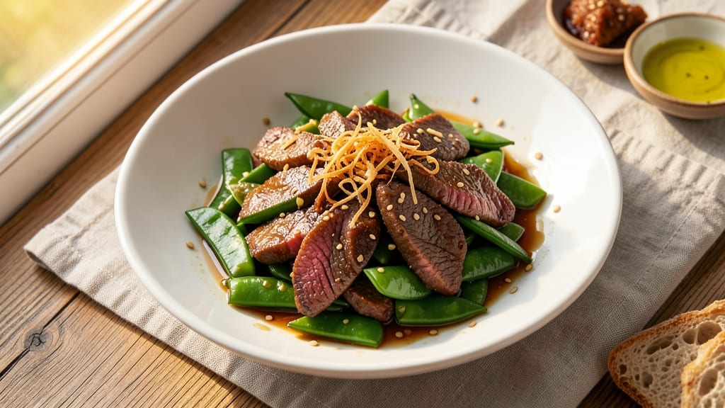 Beef and Snap Peas Recipe: Quick Stir-Fry With Crisp-Tender Veggies