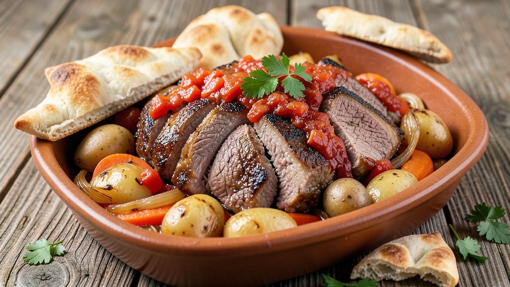 Beef Bakareta Recipe: Crispy Pita Crowns Over Smoky Cumin Beef Rivers