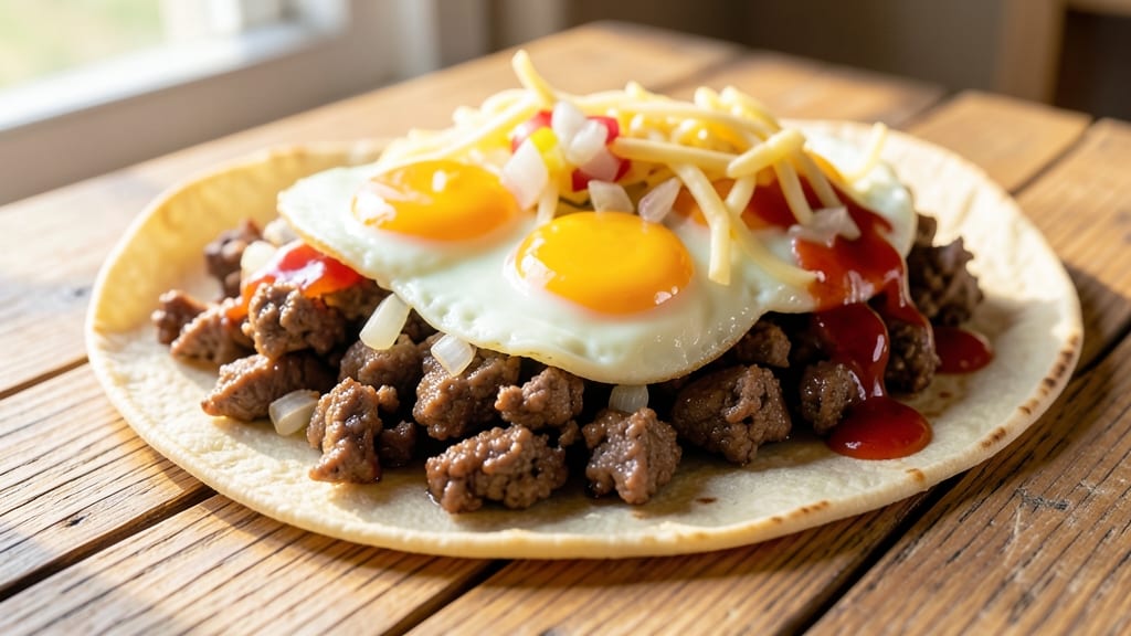 Beef and Egg Burritos Recipe: Fluffy Tortillas Stuffed With Spiced Beef and Cheese