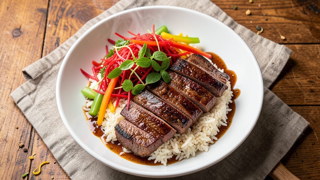 Beef Banh Mi Bowl Recipe: Crunchy Pickled Veggies and Smoky Grilled Beef