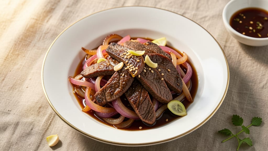 Beef and Onion Chinese Recipe: Wok-Sizzled Savory Beef with Caramelized Onions