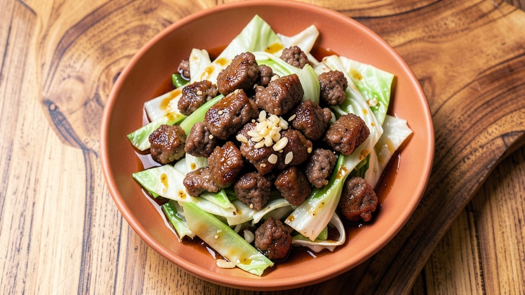 Asian Cabbage and Ground Beef Recipe: Wok-Fried Crunch Meets Silky Sauce Fusion