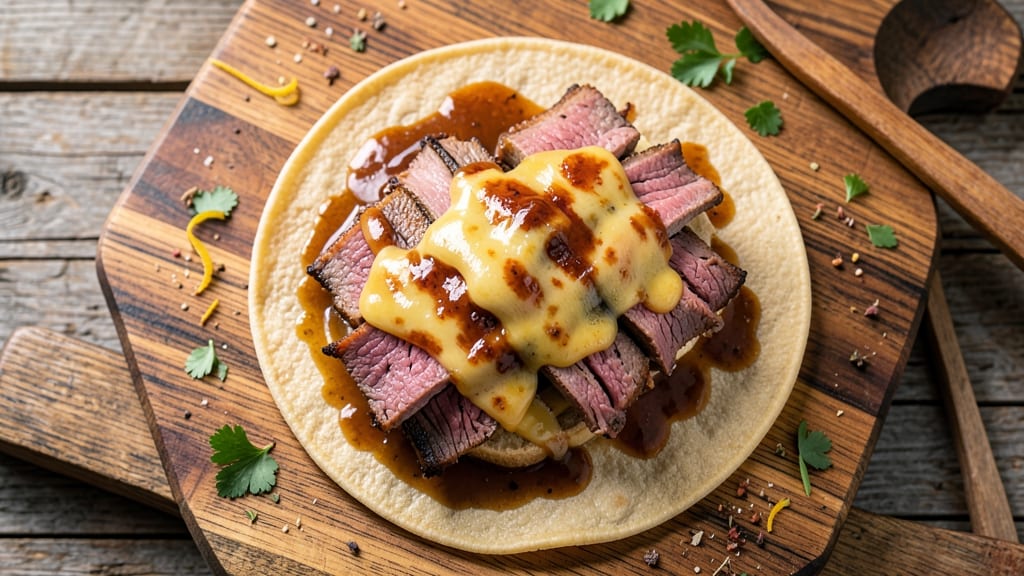Arby’s Roast Beef Cheddar Recipe: Layered Tortilla Stack With Melty Cheese Rivers