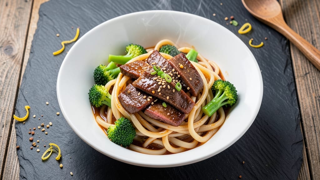 Beef and Broccoli Udon Noodles Recipe: Wok-Searred Umami Crunch With Silky Sauce