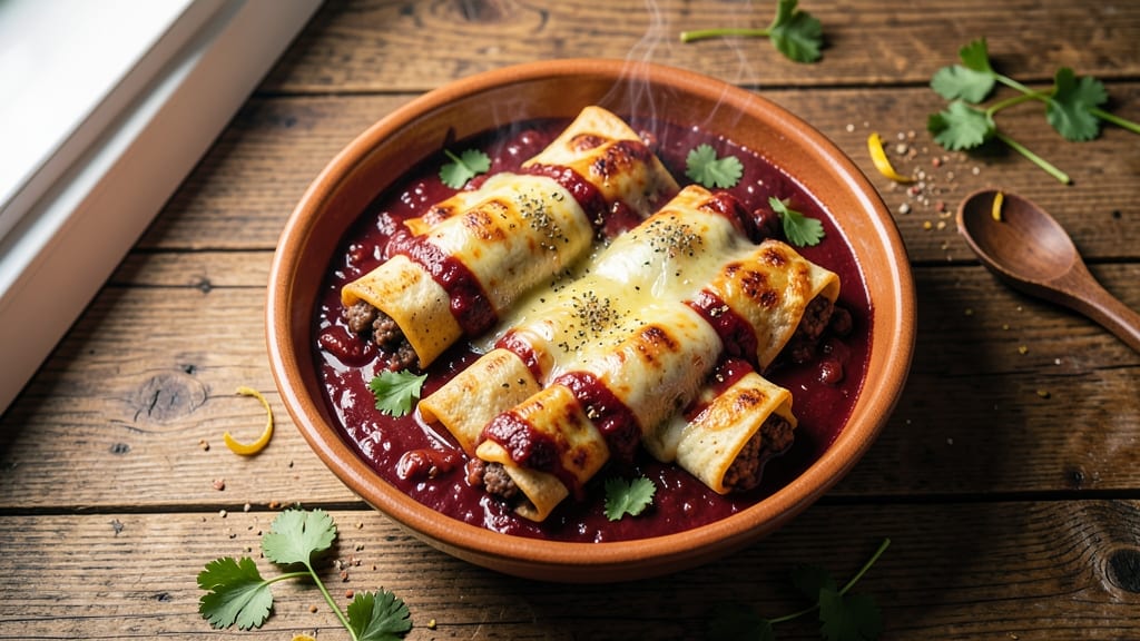 Authentic Beef Enchiladas Recipe With Red Sauce: Smoky Spice-Packed Layers in One-Pan Wonder