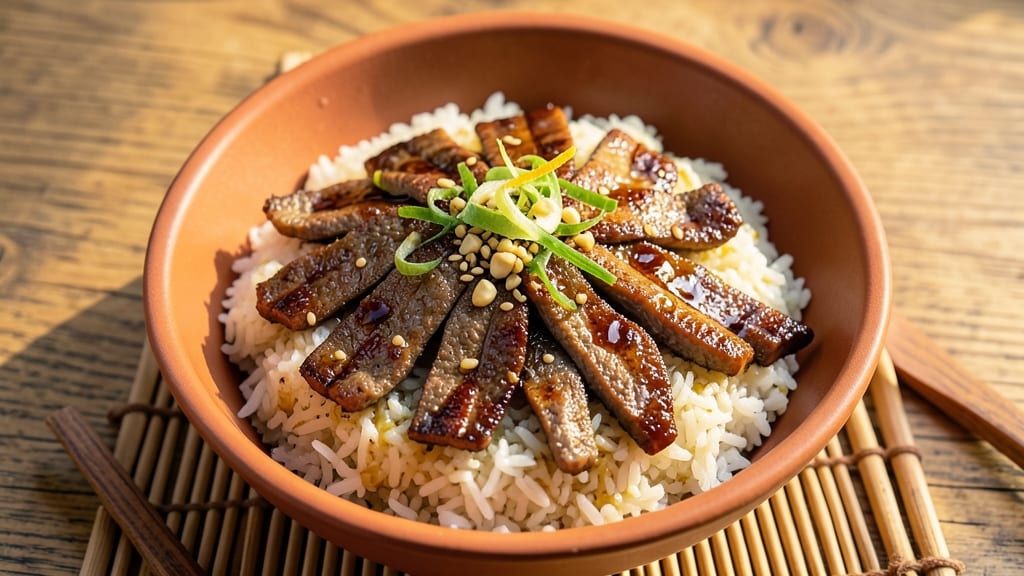 Asian Beef and Rice Bowl Recipe: Wok-Seared Beef with Fragrant Jasmine Rice