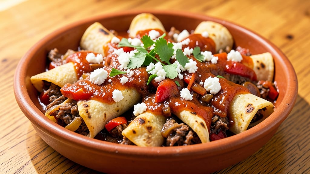 Authentic Beef Enchiladas Recipe From Scratch: Homemade Tortillas and Spiced Cheese Rivers