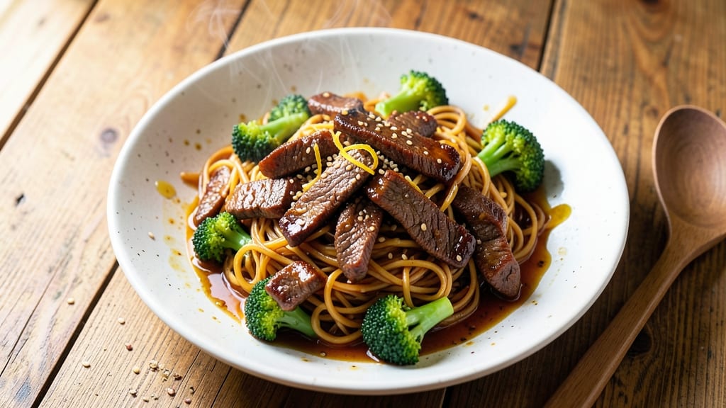 Beef and Broccoli Noodle Stir Fry Recipe: Wok-Hot Sauce That Clings to Every Bite