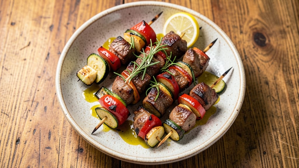 Beef and Vegetable Kabobs Recipe: Skewered Grill Magic With Charred Crispness
