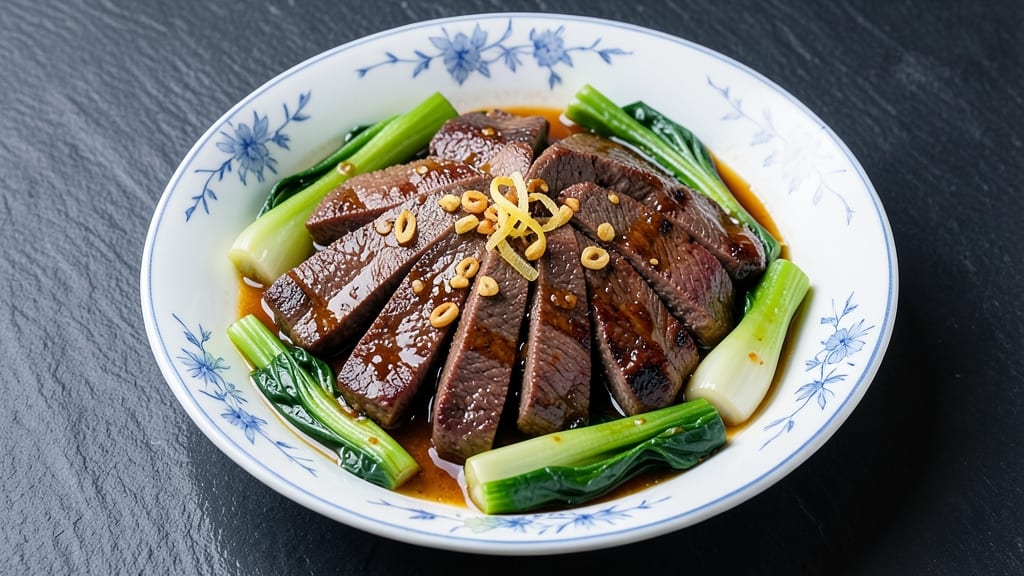 Beef and Greens Chinese Recipe: Wok-Sizzled Savory Beef with Silky Bok Choy