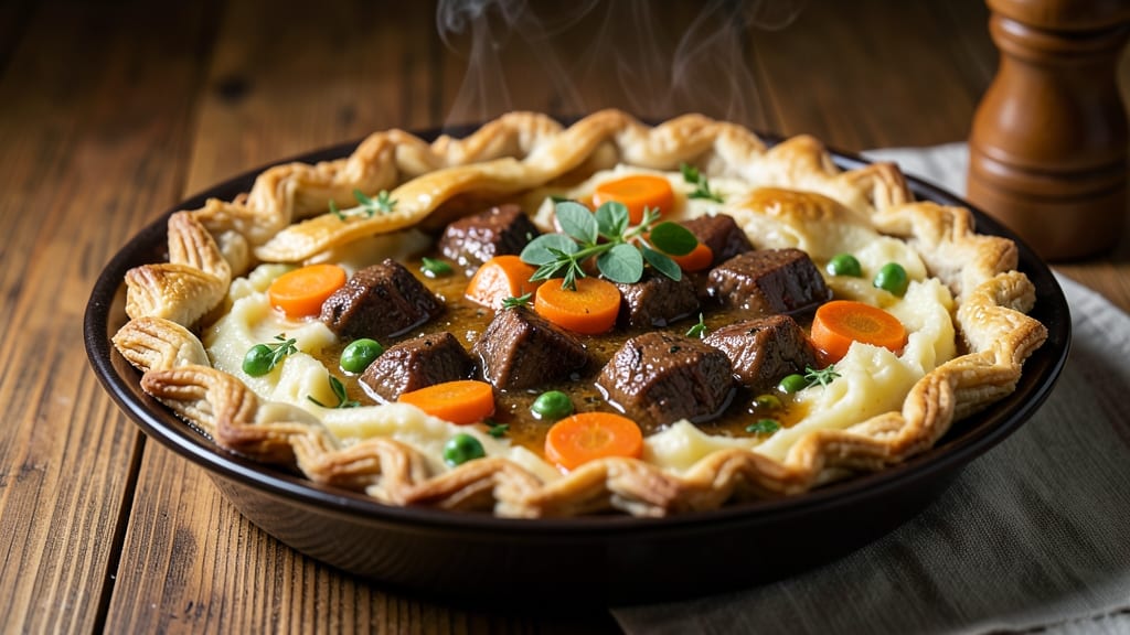 Banquet Beef Pot Pie Recipe: Flaky Crust Hugging Savory Meat and Veggies
