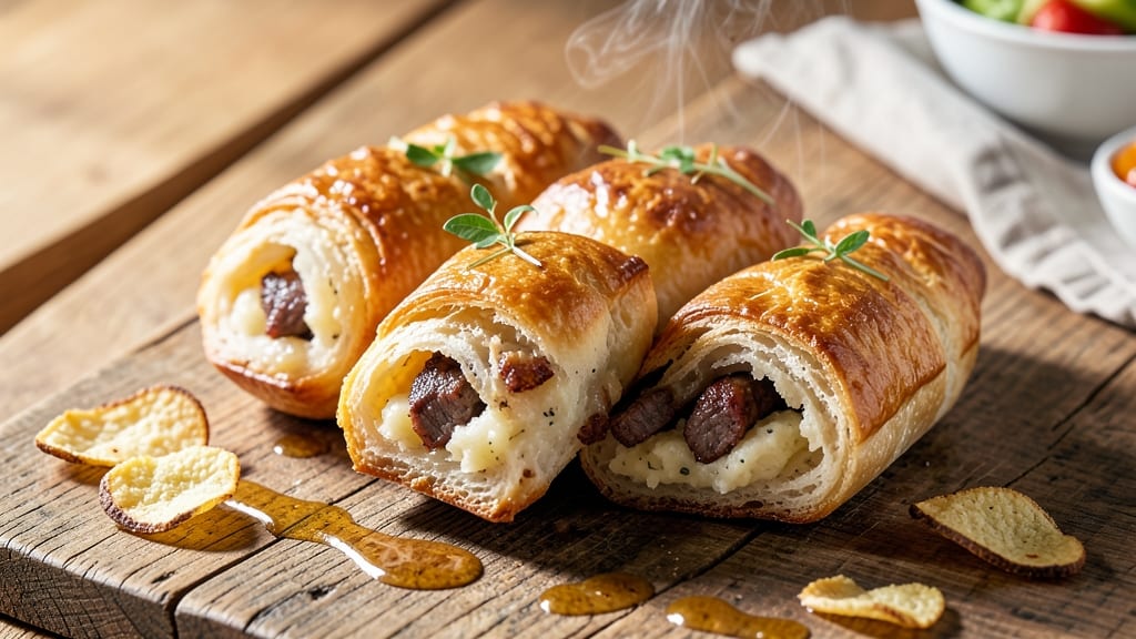 Beef and Potato Piroshki Recipe: Flaky Pastry Hugs Savory Meat and Veggie Filling