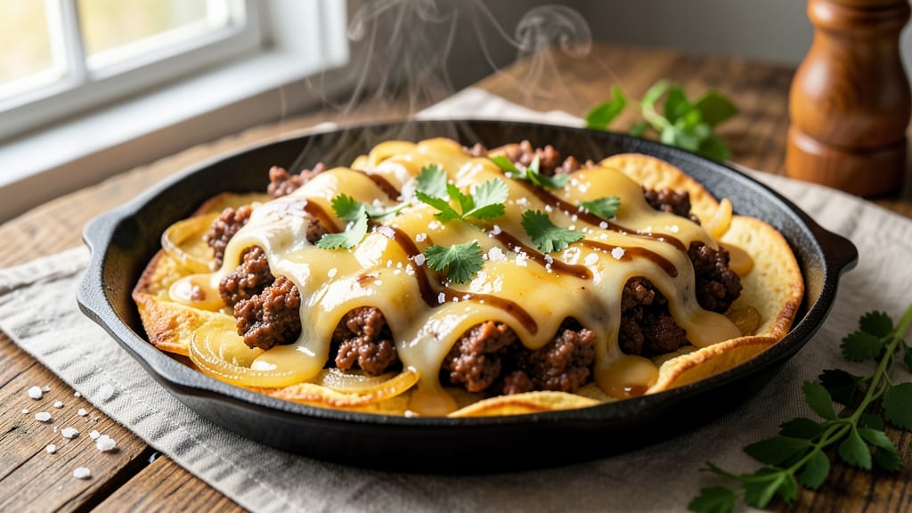 Baked Beef Nachos Recipe: Crispy Tortilla Towers Loaded With Melty Cheese