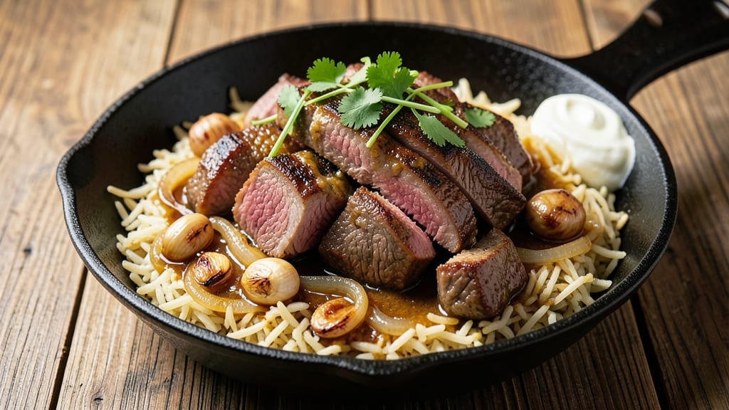 Beef Balti Recipe: Smoky Garlic Butter Sizzle With Fragrant Rice