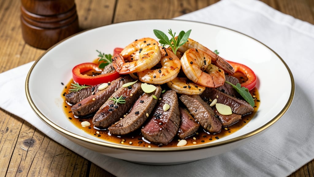 Beef and Shrimp Teriyaki Recipe: Sweet-Savory Glaze with Umami Crunch