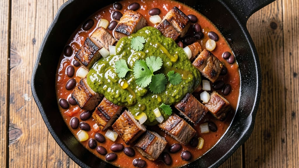 Beef and Bean Chili Verde Recipe: Smoky Tomato-Green Chile Heat in One Pot